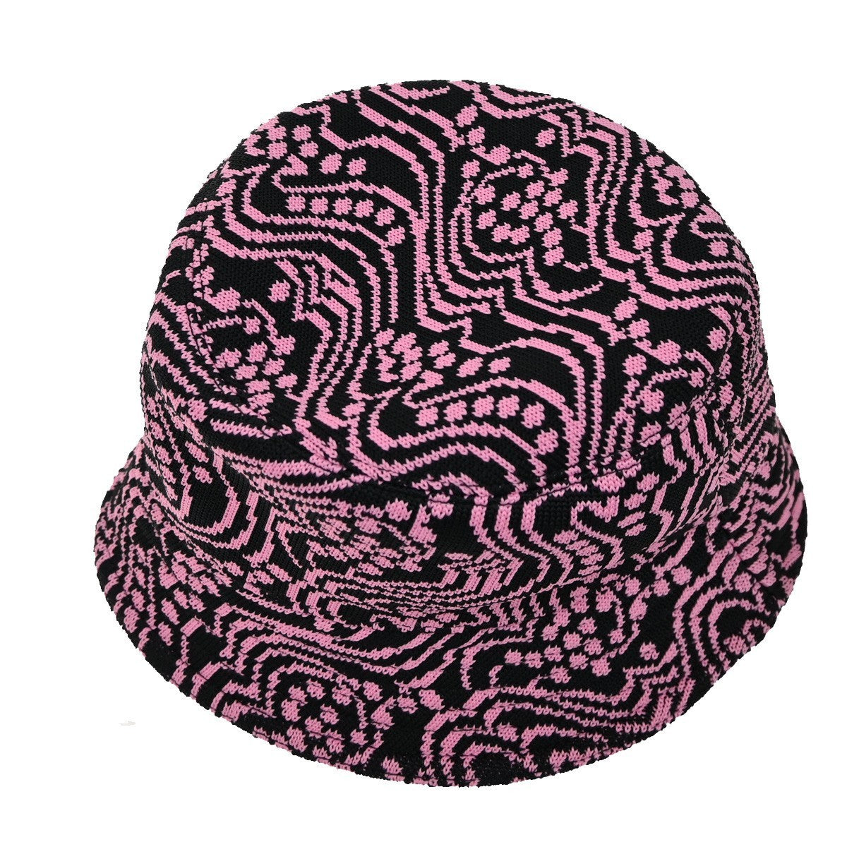 PRADA Logo Bucket Hat Size S Jacquard Pink Black Italy 80KB484