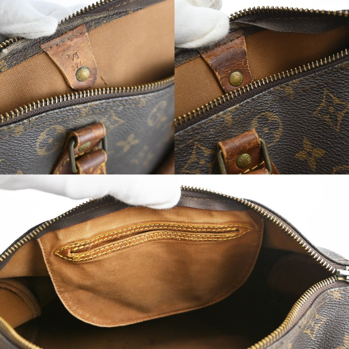 LOUIS VUITTON Speedy 30 Travel Hand Bag Monogram Leather Brown M41526  30SA086