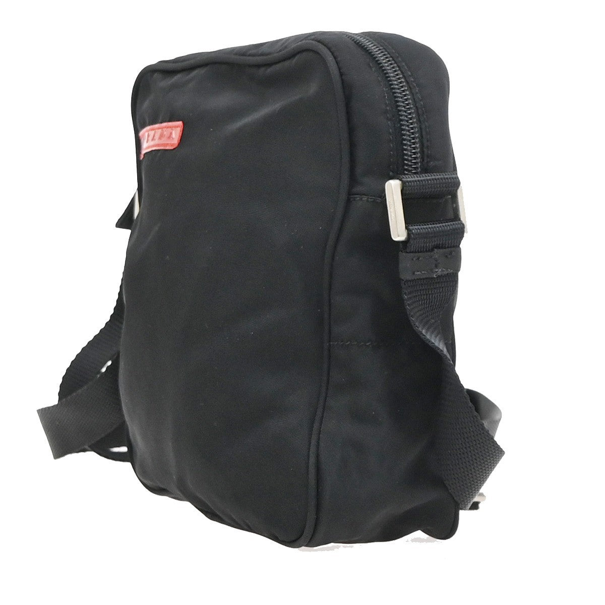 PRADA  Sport Line Shoulder Crossbody Bag Nylon Leather Canvas Black SHW 07KD090