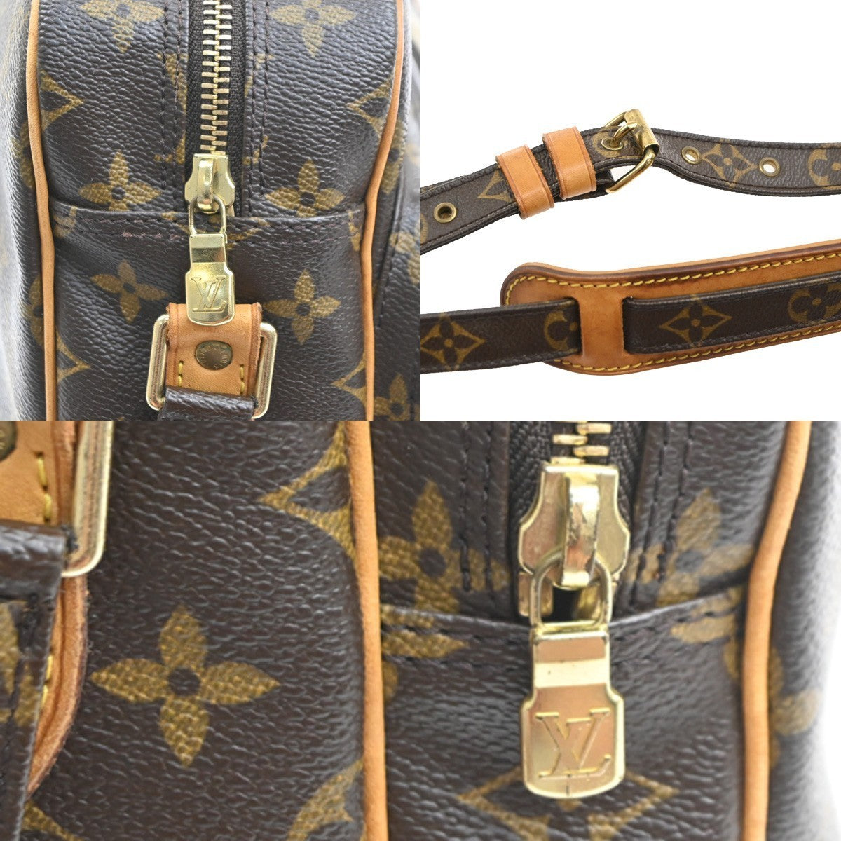 LOUIS VUITTON Nile Crossbody Shoulder Bag Monogram Leather Brown M45244 95SA137
