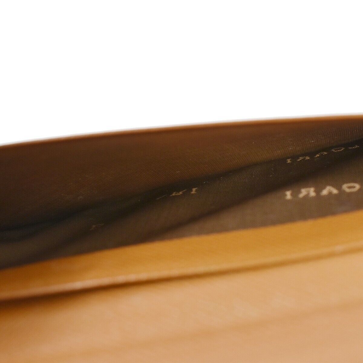 BVLGARI Logo Bifold Long Card Wallet Leather Brown Made In Italy 68AD226
