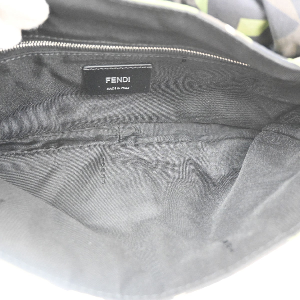 FENDI Logo Mamma Baguette Camouflage Bum Shoulder Bag Nylon Leather SHW 667RL908