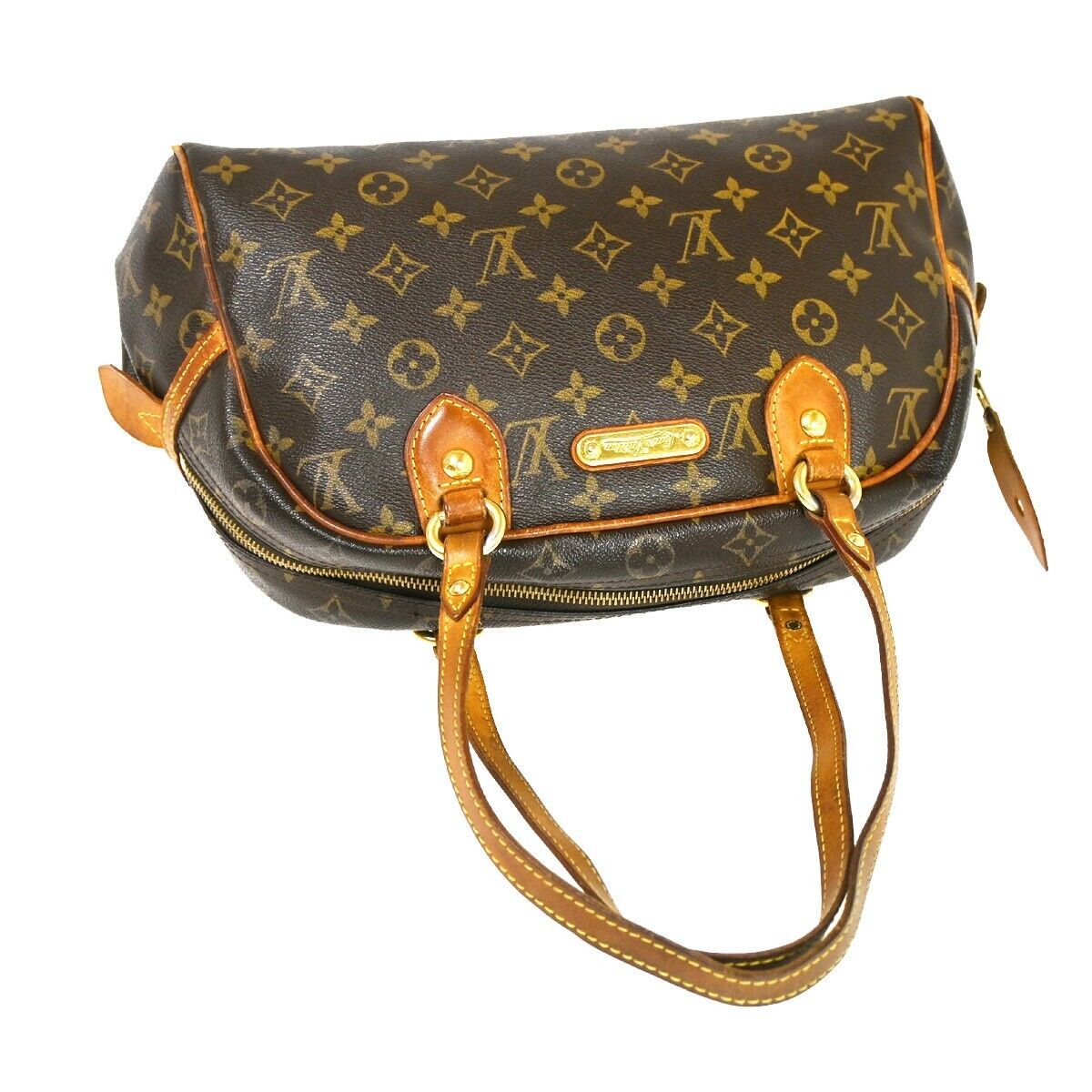 LOUIS VUITTON Montorgueil PM Shoulder Bag Monogram Leather Brown M95565 34YD106