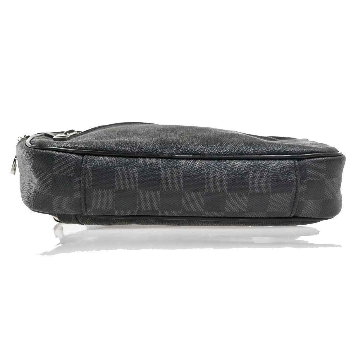 LOUIS VUITTON Ambler Shoulder bag Damier Graphite Leather Black N41289 55TA692