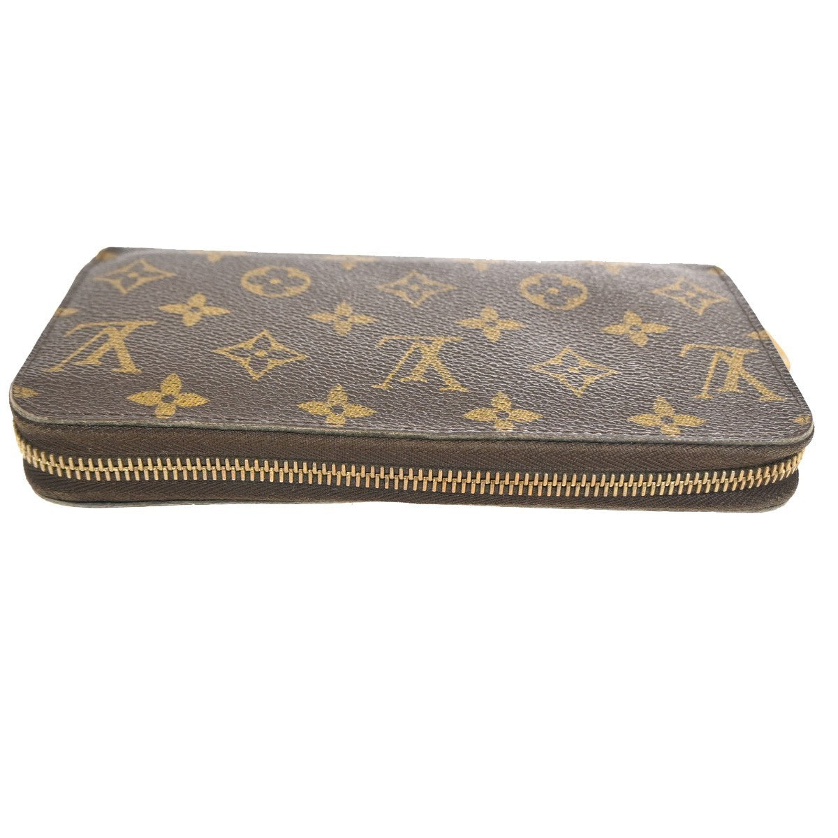 LOUIS VUITTON Logo Long Zippy Wallet Monogram leather Brown Spain M60017 04MA675