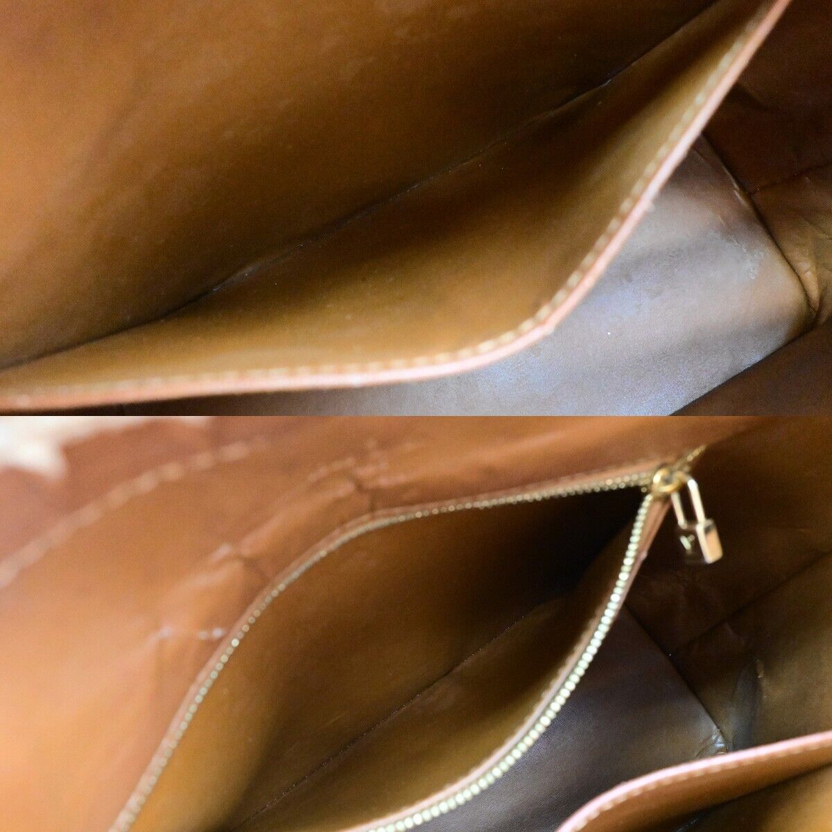 LOUIS VUITTON Houston Shoulder Bag Monogram Vernis Leather Bronze M91122 05EC927