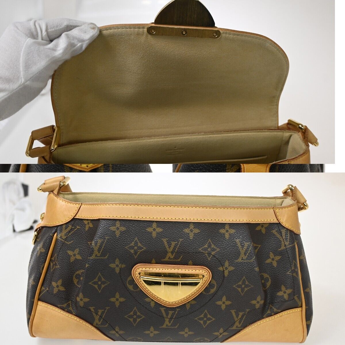 LOUIS VUITTON Logo Beverly MM Shoulder Bag Monogram Leather BN M40121 97SH176