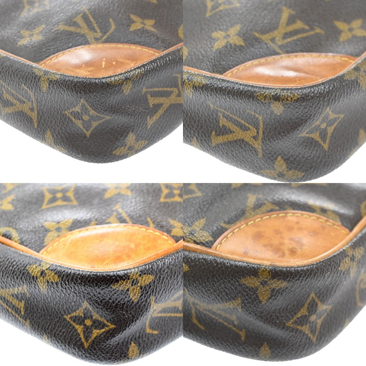 LOUIS VUITTON Danube Shoulder Bag Monogram Leather Brown France M45266 64MA169