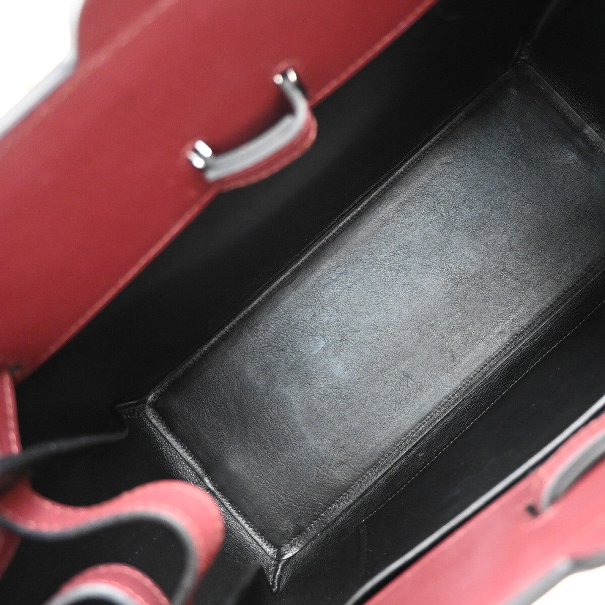 LOEWE Logo Lazo Hand Bag Leather Red Made in Spain 92RF255