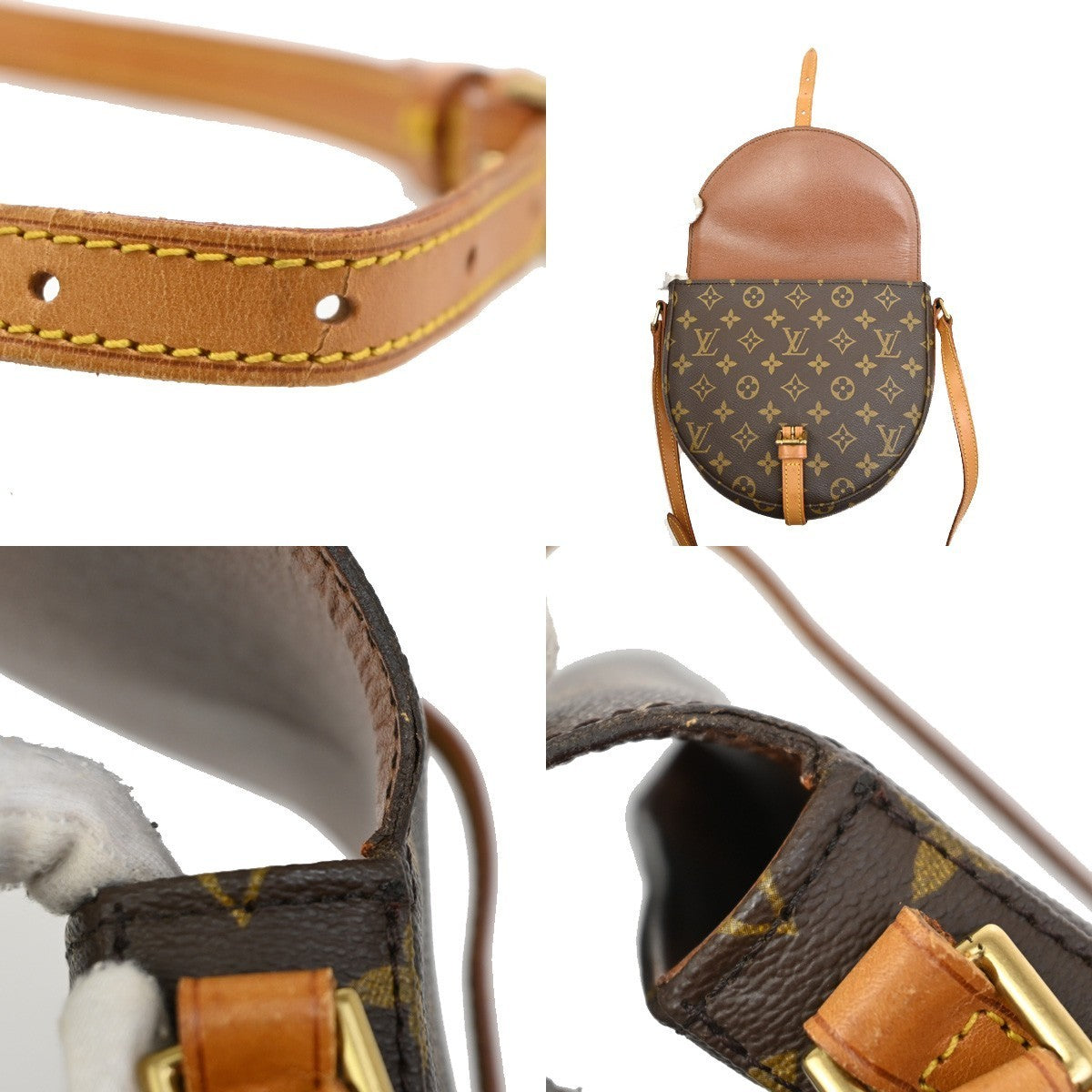LOUIS VUITTONI Chantilly MM Shoulder Bag Monogram Leather Brown M51233 82MA070