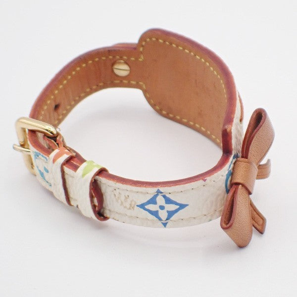 LOUIS VUITTON Porte Adresse Bracelet Bangle Monogram Multi White M92594 04MA180