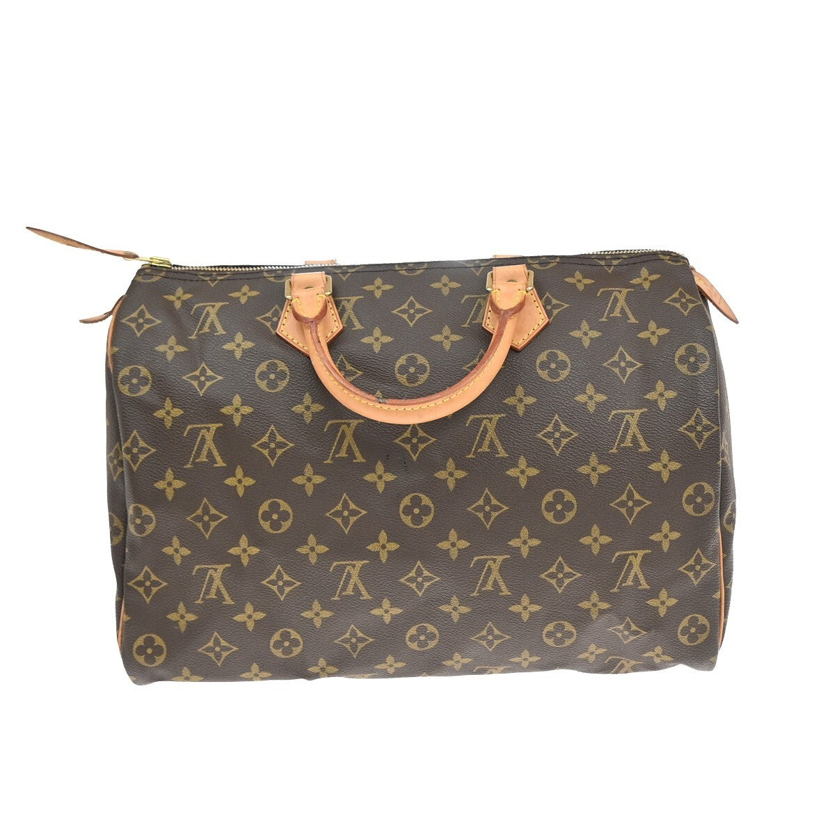 LOUIS VUITTON Speedy 35 Travel Hand Bag Monogram Leather Brown M41524 97EE595