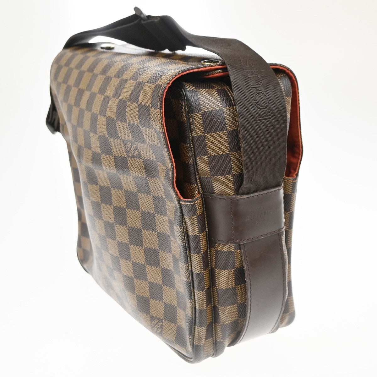 LOUIS VUITTON Naviglio Shoulder Bag Damier Ebene Leather Brown N45255 73CA734