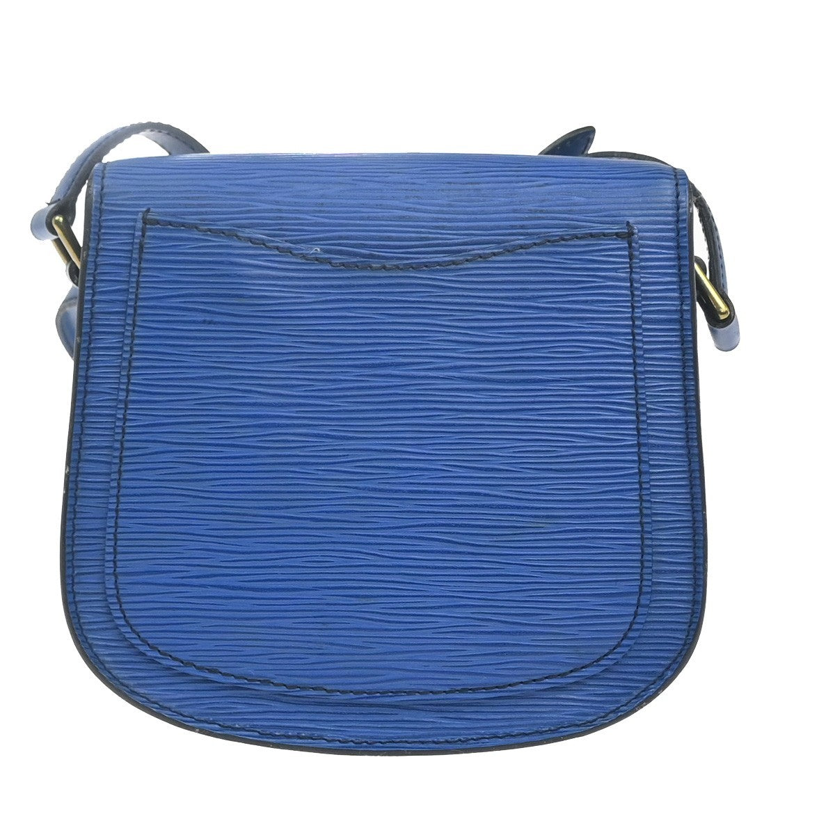 LOUIS VUITTON LV Mini Saint Cloud Shoulder Bag Epi Leather Blue M52215 83MA444