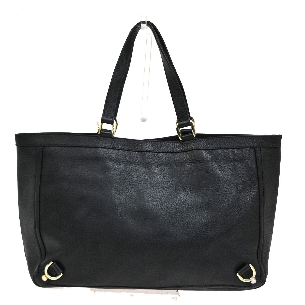 GUCCI GG Pattern Abbey D-ring Shoulder Teto Bag Leather Black Italy GHW 32KC926