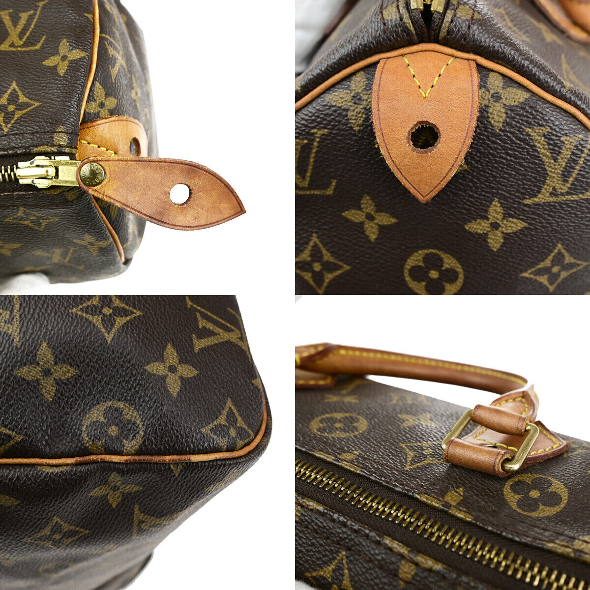 LOUIS VUITTON Speedy 30 Travel Hand Bag Monogram Leather Brown M41526 85SJ485