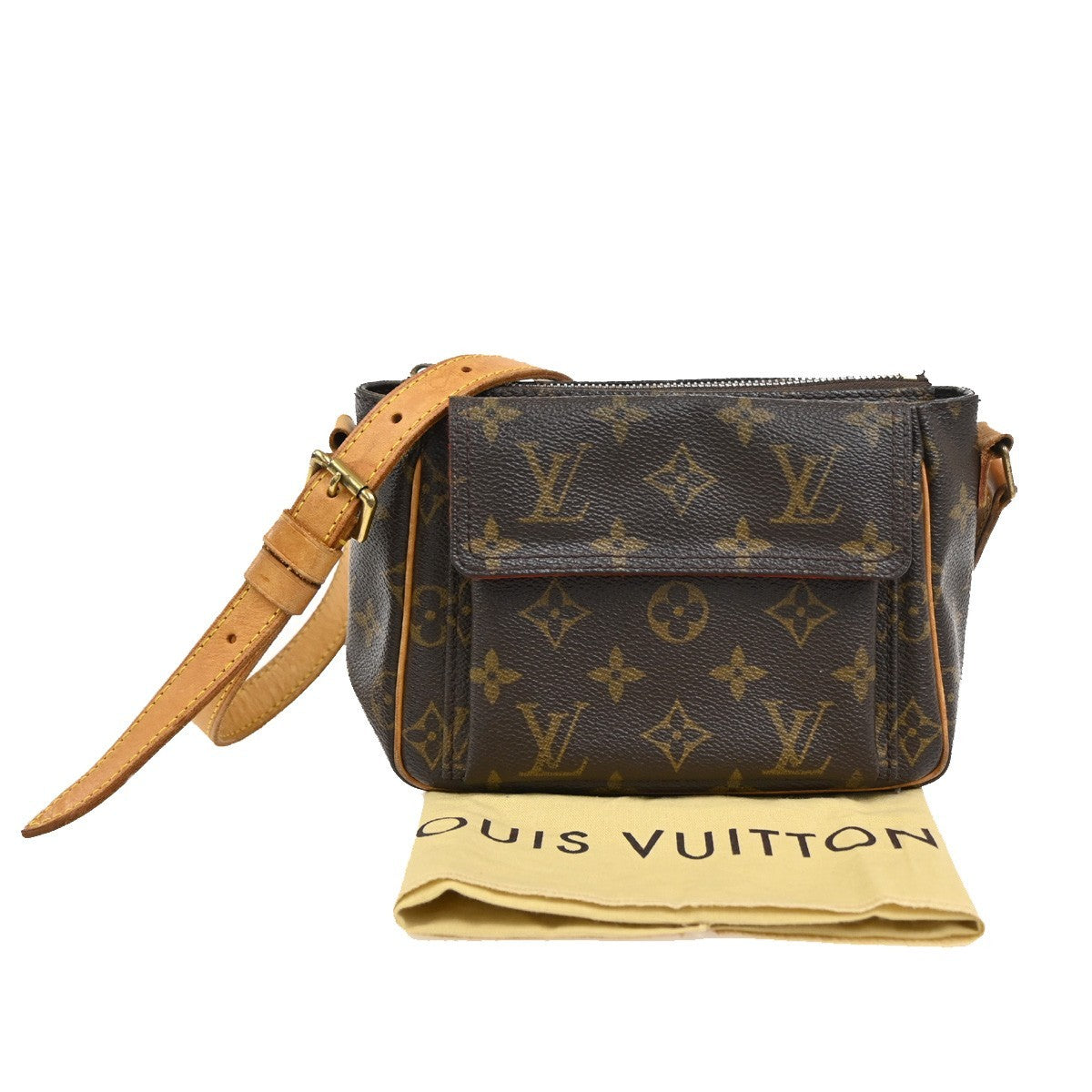 LOUIS VUITTON Viva Cite PM Shoulder Bag Monogram Leather Brown M51165 57TA639