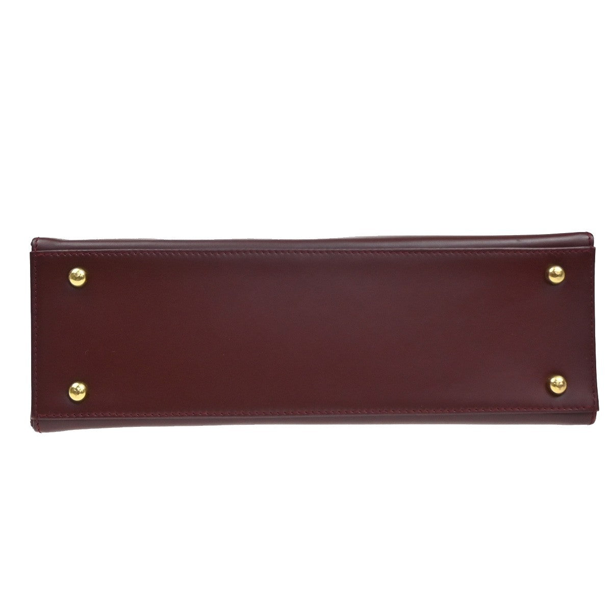 MUST DE CARTIER 2C Logo Shoulder Hand Bag Leather Red GHW Italy 87YJ120