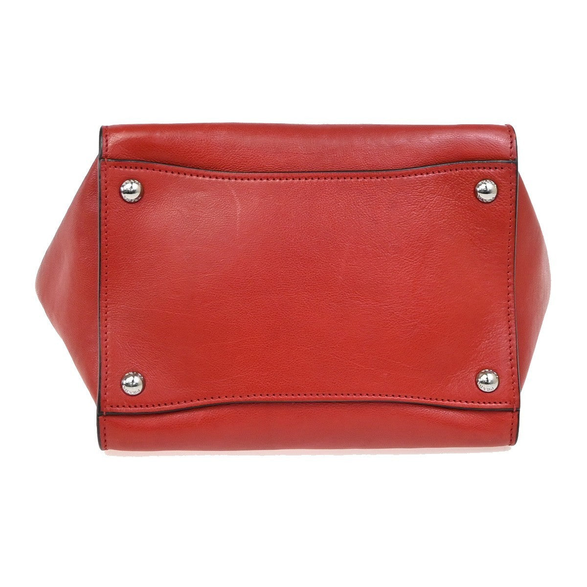 PRADA Logo 2Way Shoulder Hand Bag Leather Red SHW Italy 12KD181