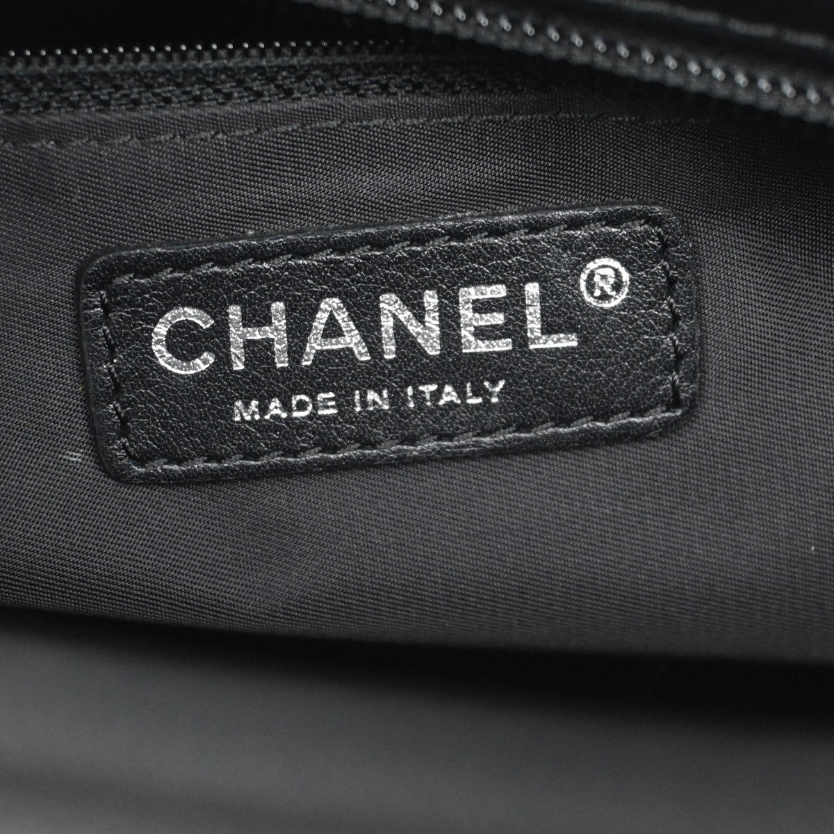CHANEL CC Paris Biarritz PM Shoulder Bag Coating Canvas Leather BK SHW 674RL562