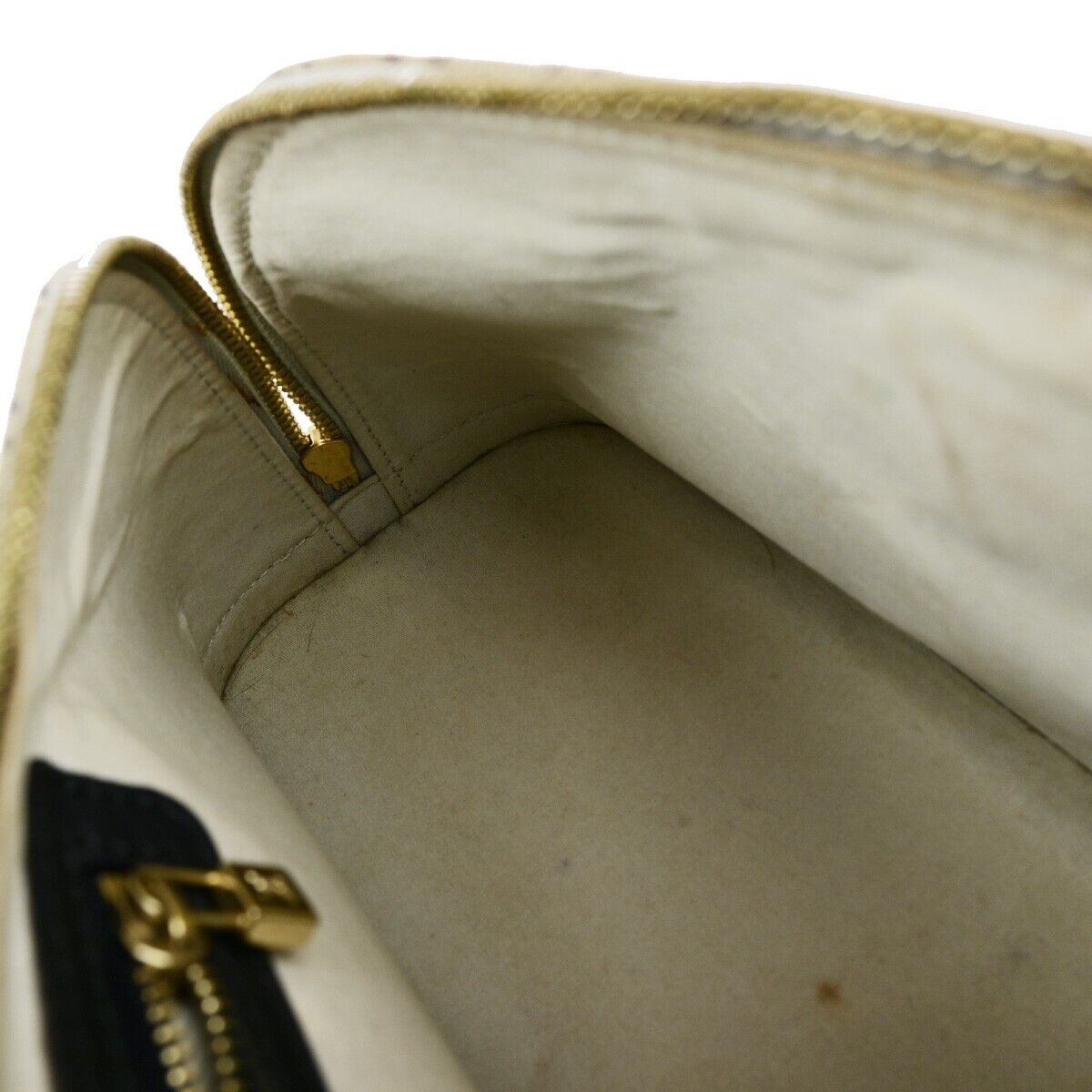 LOUIS VUITTON Logo Alma Long Hand Bag Monogram Mini Canvas Blue M92205 31ED365