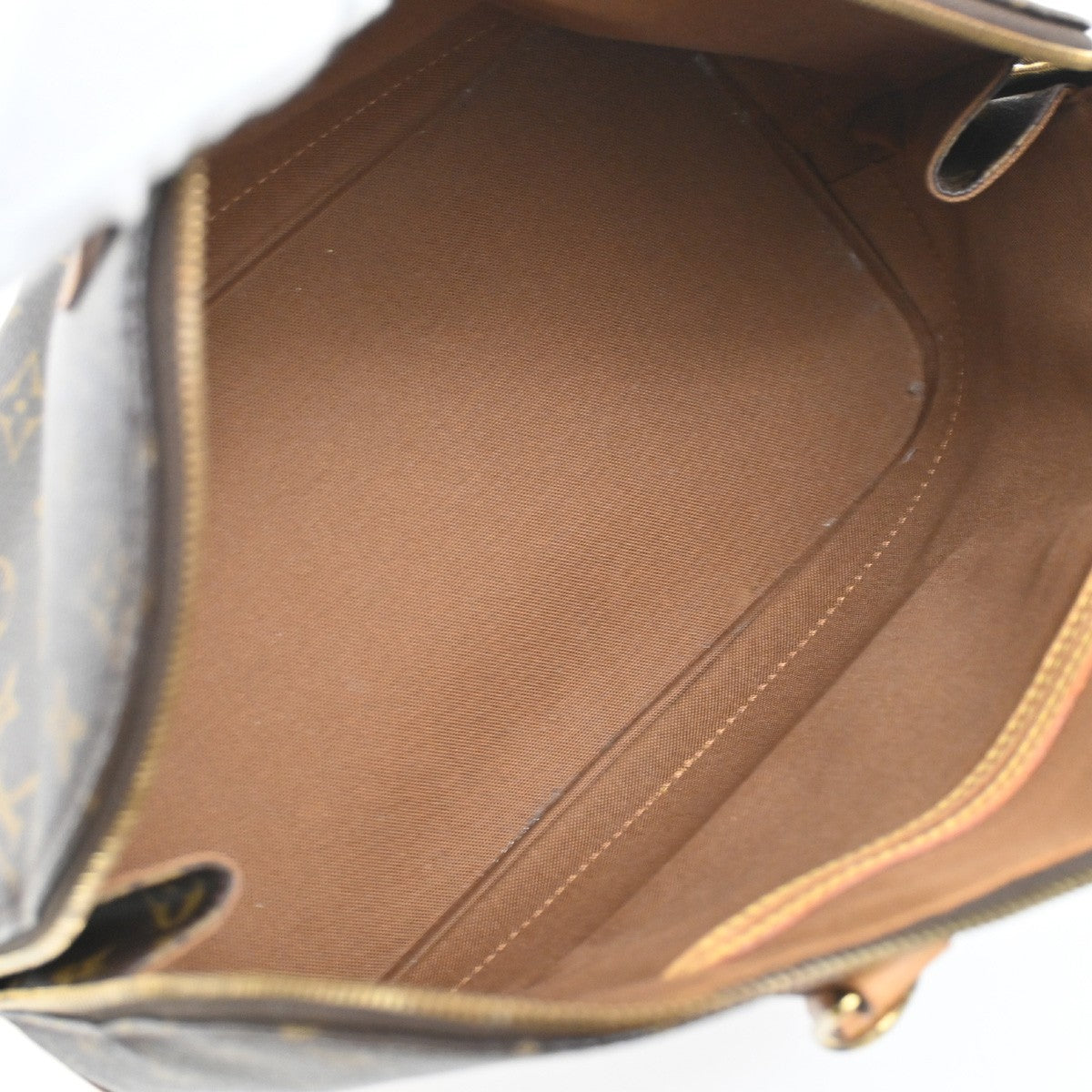 LOUIS VUITTON LV Logo Alma Hand Bag Monogram Leather Brown France M51130 84SA062
