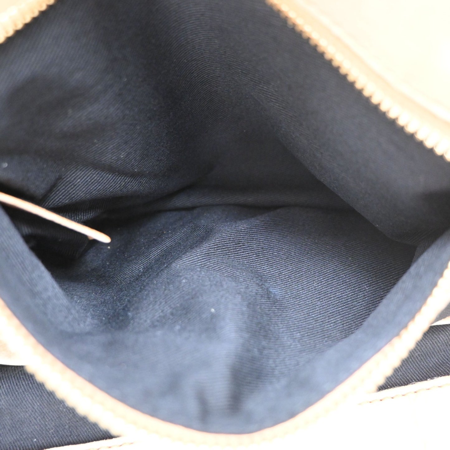 CHLOE Logo Etel Shoulder Hand Bag Leather Beige Brown GHW 63KD065