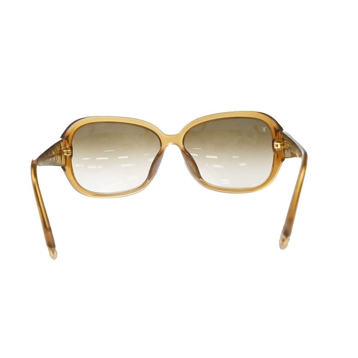 LOUIS VUITTON Glitter Sunglasses Eye Wear Plastic Brown Gold Z0460E 67EG271