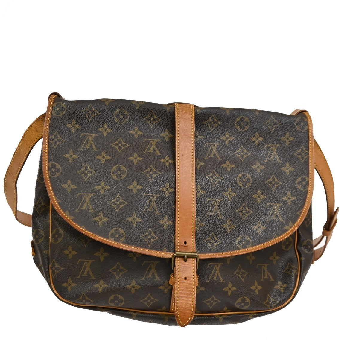 LOUIS VUITTON Saumur 35 Shoulder Bag Monogram Leather BN France M42254 83TA268