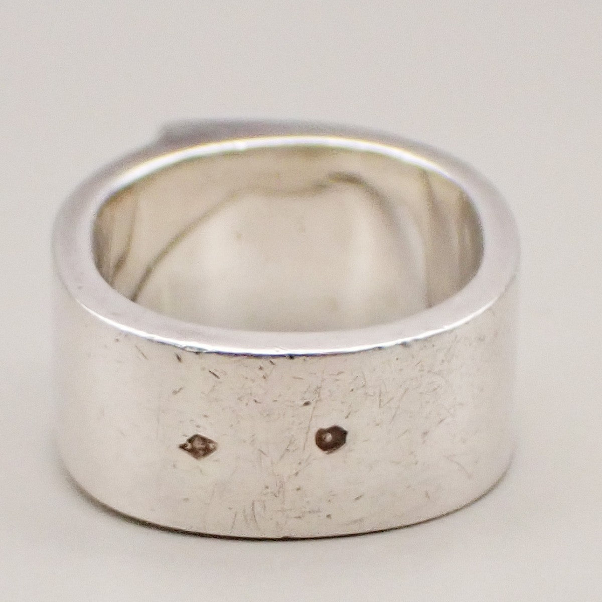 HERMES H Logo Candy Ring Size 54 Silver 925  BlueAccessory 64RL362