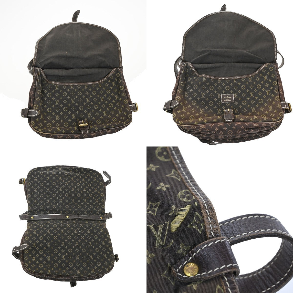 LOUIS VUITTON Saumur 30 Shoulder Bag Monogram Mini Lin Canvas BN M95227 33TA222