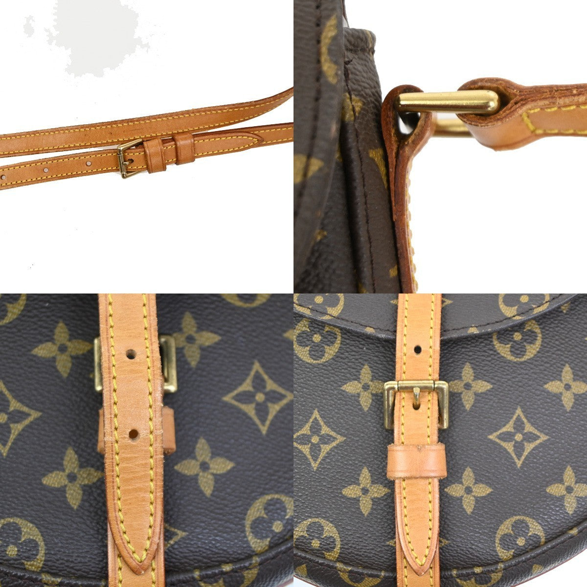 LOUIS VUITTONI Chantilly MM Shoulder Bag Monogram Leather Brown M51233 82MA070