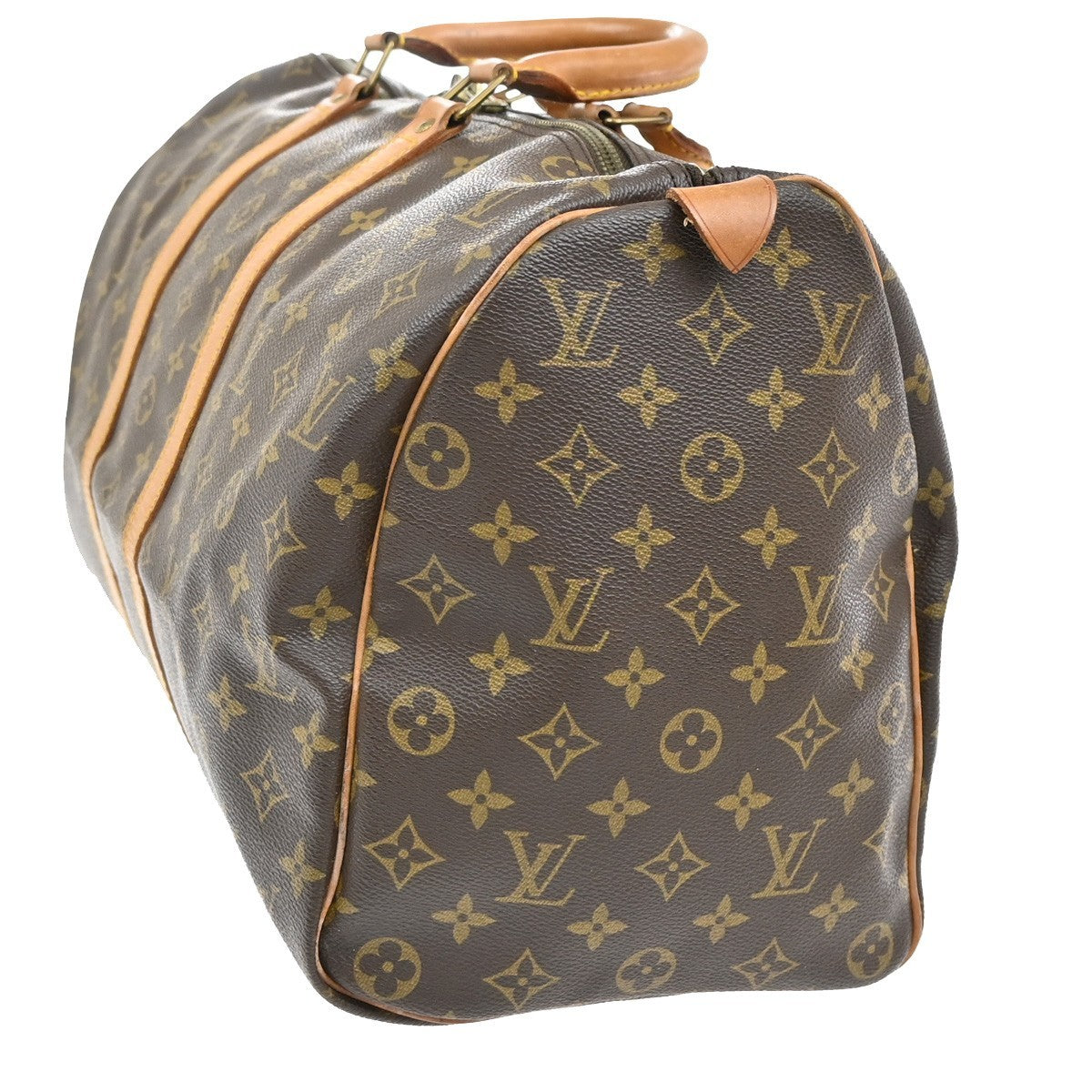 LOUIS VUITTON Keepall 45 Travel Hand Bag Monogram Leather Brown M41428 77KB355