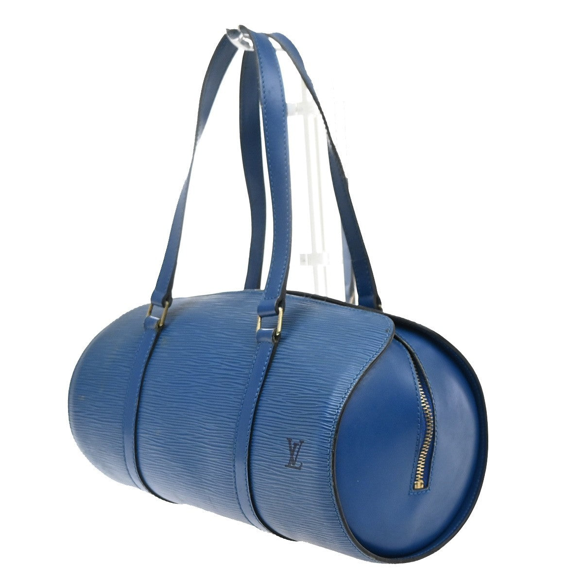 LOUIS VUITTON LV Logo Soufflot Hand Bag Epi Leather Blue France M52225 83YJ139