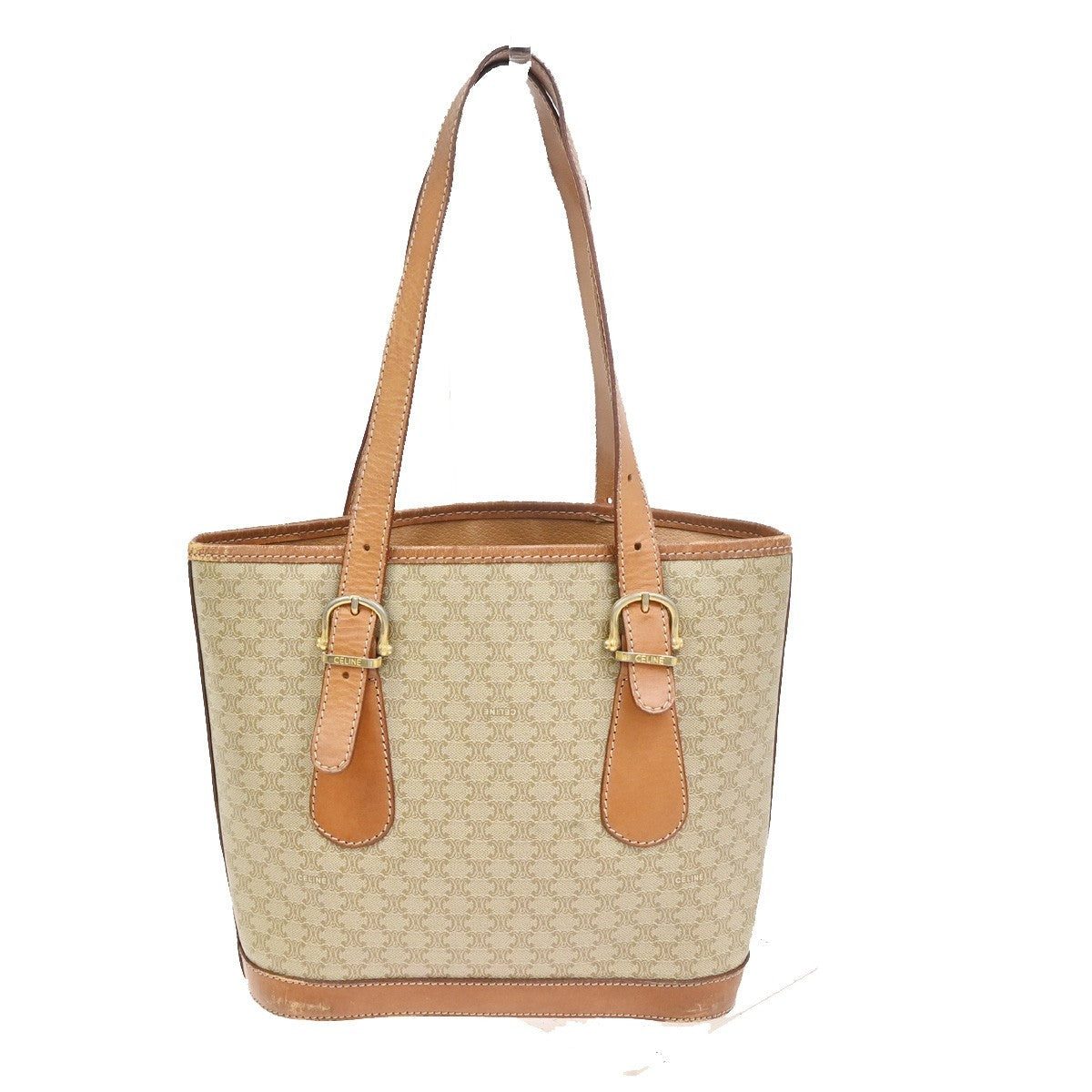 CELINE Logo Macadam Pattern Shoulder Teto Bag PVC Leather BN GHW Italy 60KC736