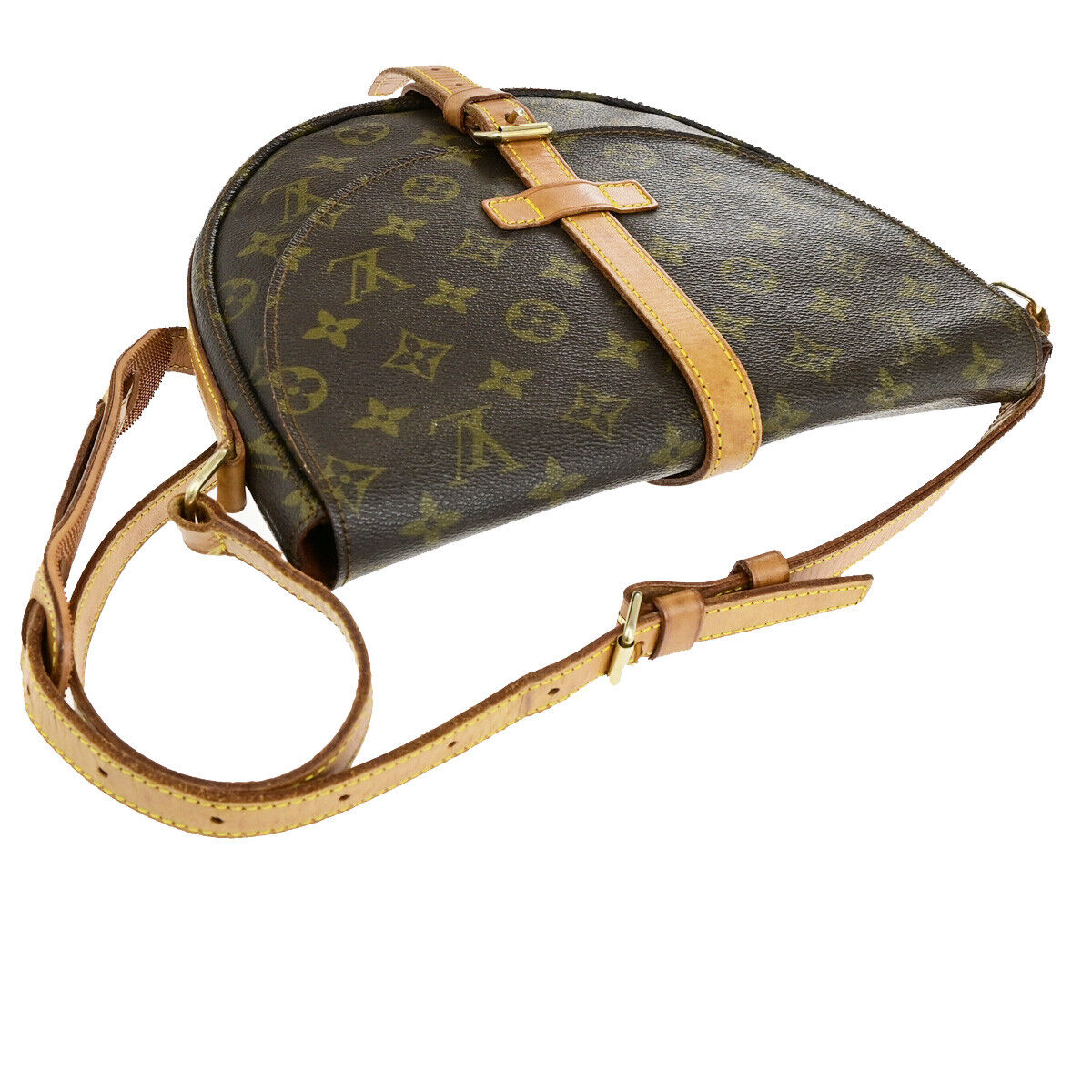 LOUIS VUITTON Chantilly GM Shoulder Bag Monogram Leather Brown M51232 69SJ611