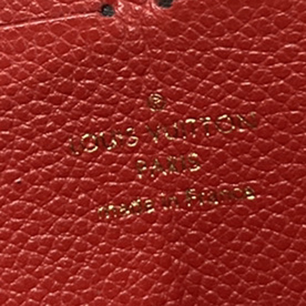 LOUIS VUITTON Logo Long Zippy Wallet Monogram Empreinte Red M63691 31KP278