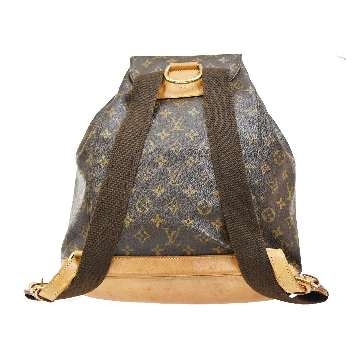 LOUIS VUITTON Montsouris GM Backpack Bag Monogram Leather Brown M51135 14EE287