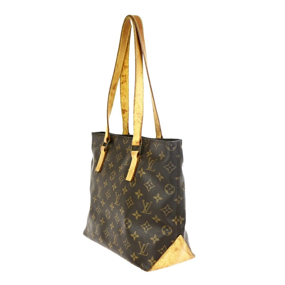 LOUIS VUITTON Cabas Piano Shoulder Bag Monogram Leather Brown M51148 39FB213