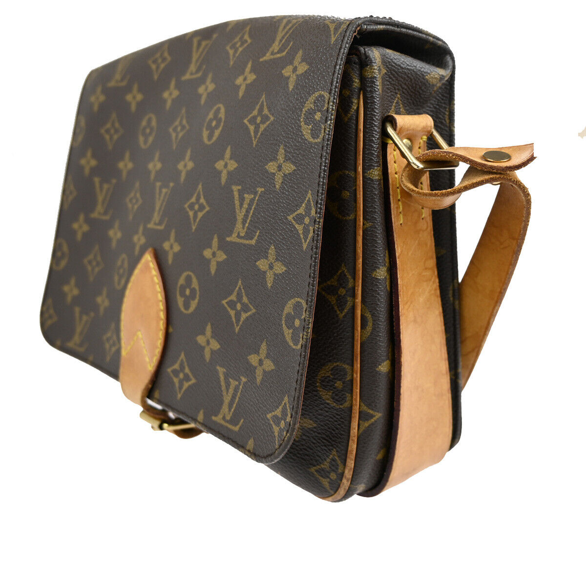 LOUIS VUITTON Cartouchiere GM Shoulder Bag Monogram Leather Brown M51252 80YE380