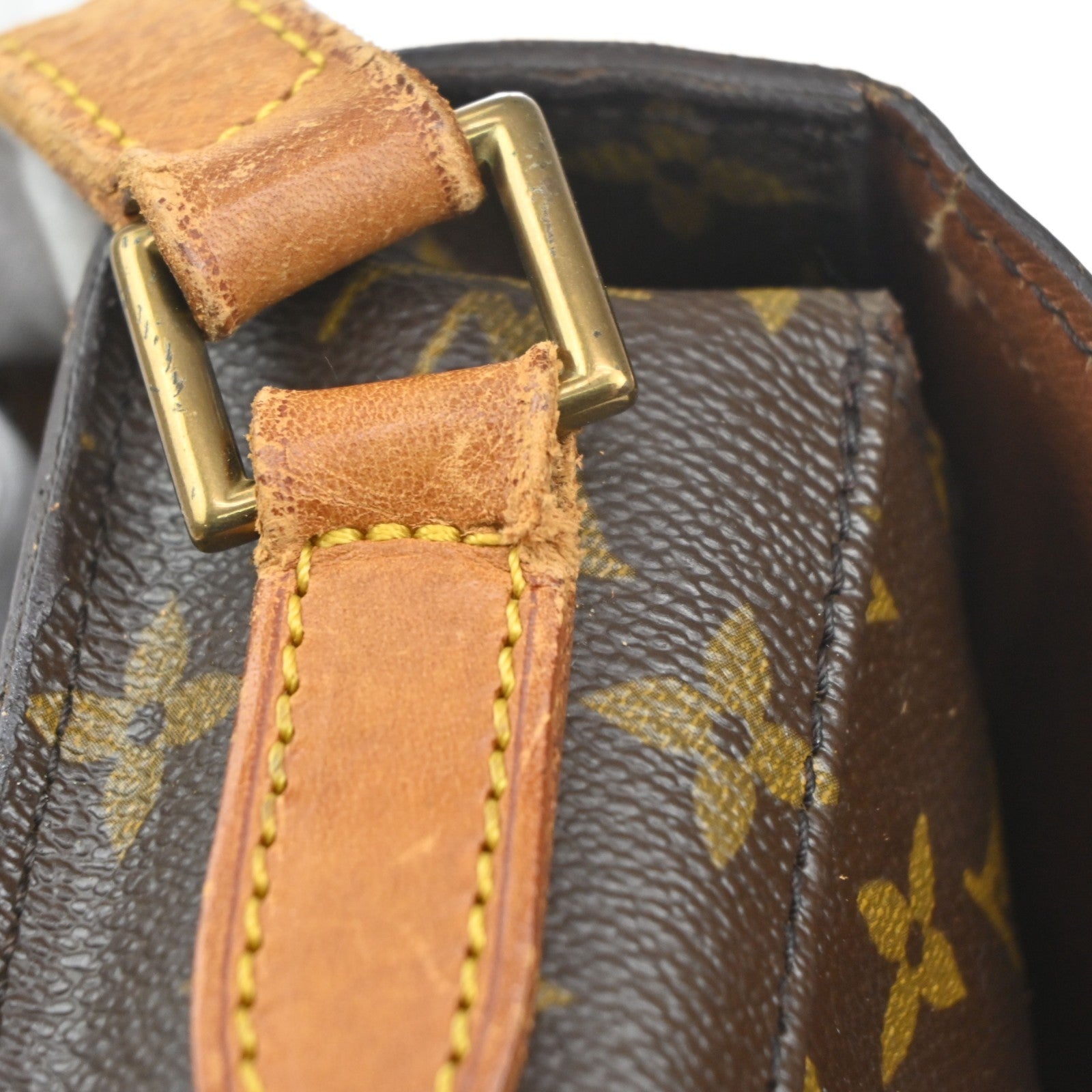 LOUIS VUITTON Saint Cloud GM Shoulder Bag Monogram Leather Brown M51242 80MA658