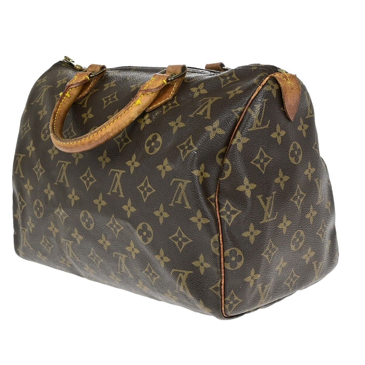LOUIS VUITTON Speedy 30 Travel Hand Bag Monogram Leather Brown M41526 69ED016