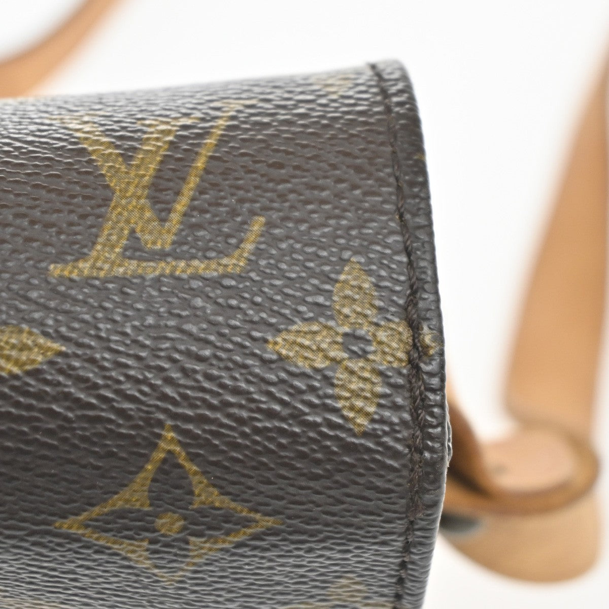 LOUIS VUITTON Cartouchiere MM Shoulder Bag Monogram Leather Brown M51253 70MA497