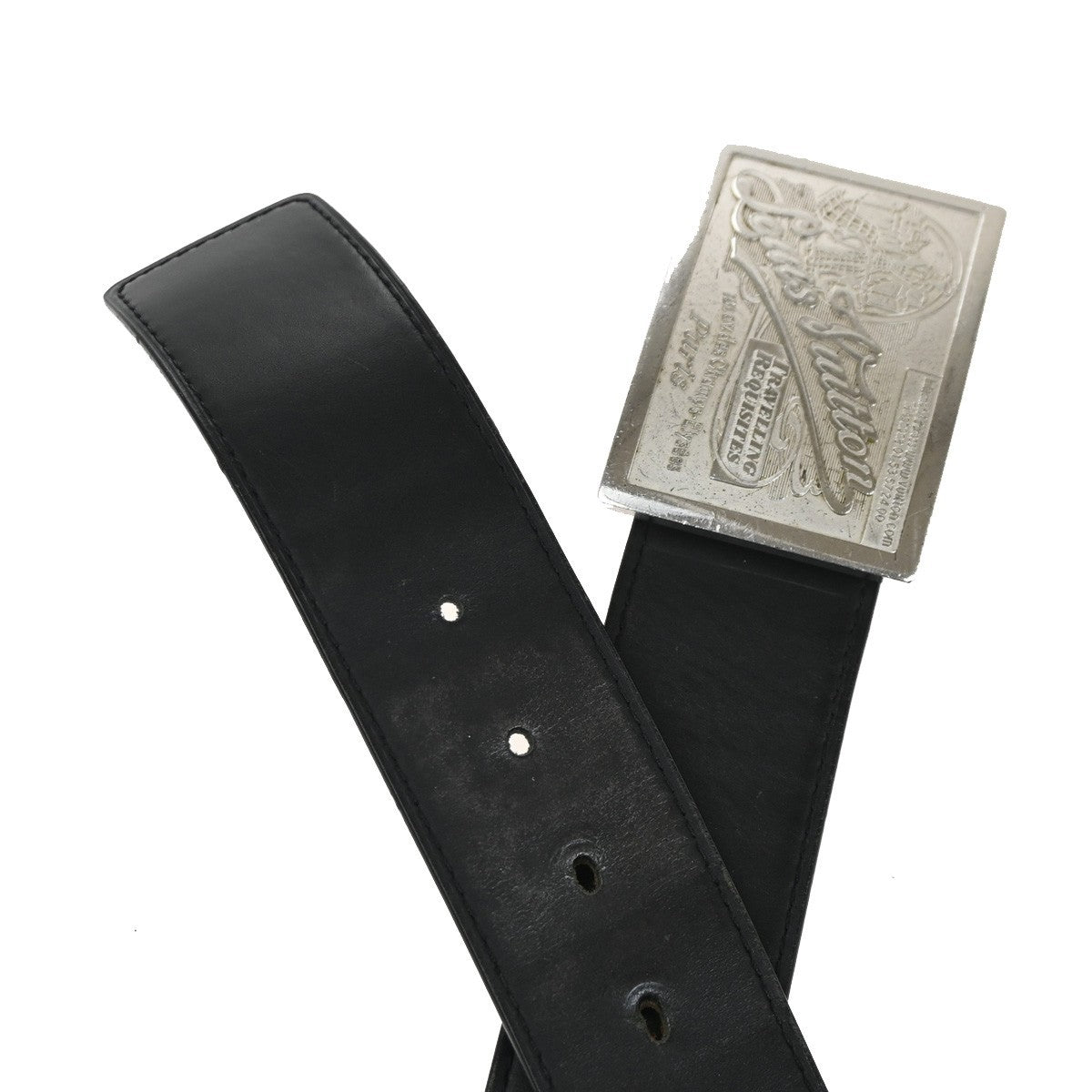 LOUIS VUITTON Ceinture Jeans Buckle Belt 80/32 Leather BK SR Spain M6812 63KC996