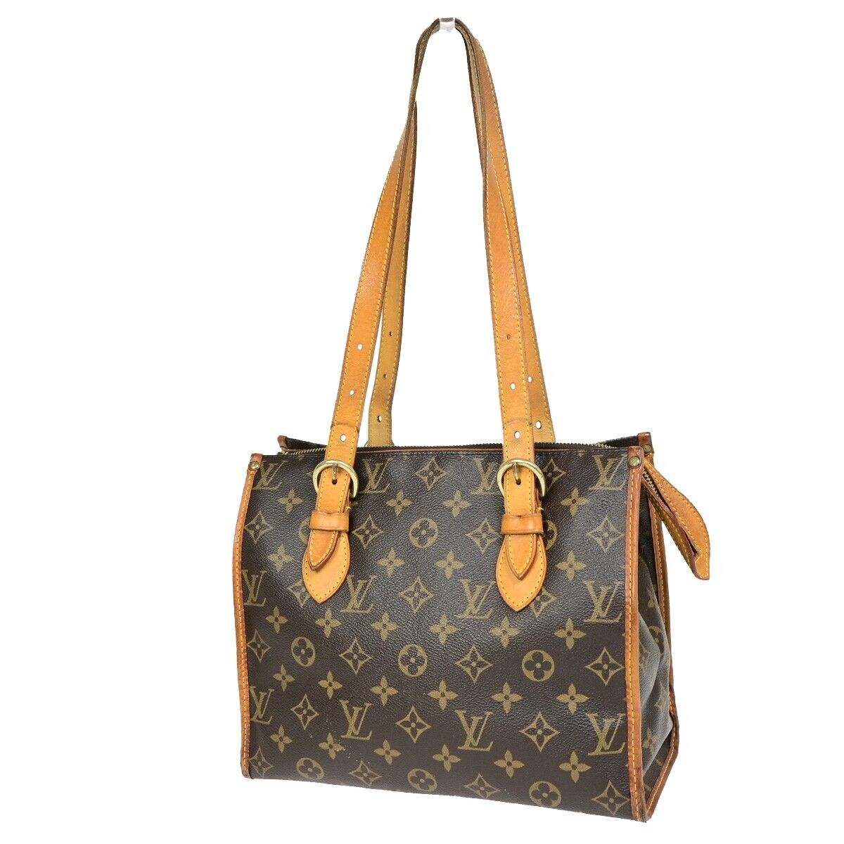 LOUIS VUITTON Popincourt Haut Shoulder Bag Monogram Leather Brown M40007 32EB452