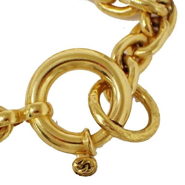 CHANEL CC Logo Chain Long Pendant Necklace 94A Gold Accessory Vinatge 633RJ029