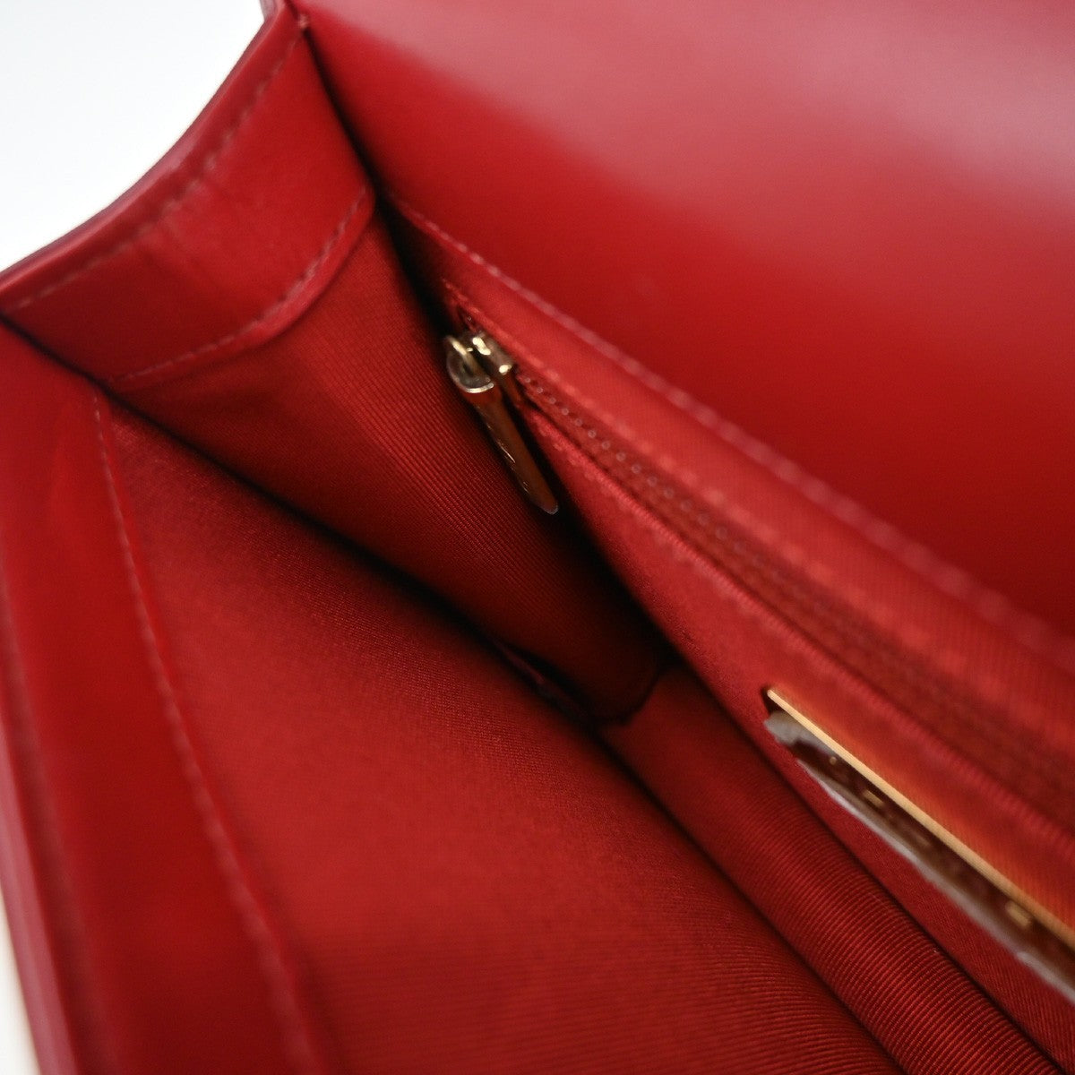 CHANEL CC 2Way Matelasse Chain Shoulder Hand Bag Calfskin Leather Red 369RP075