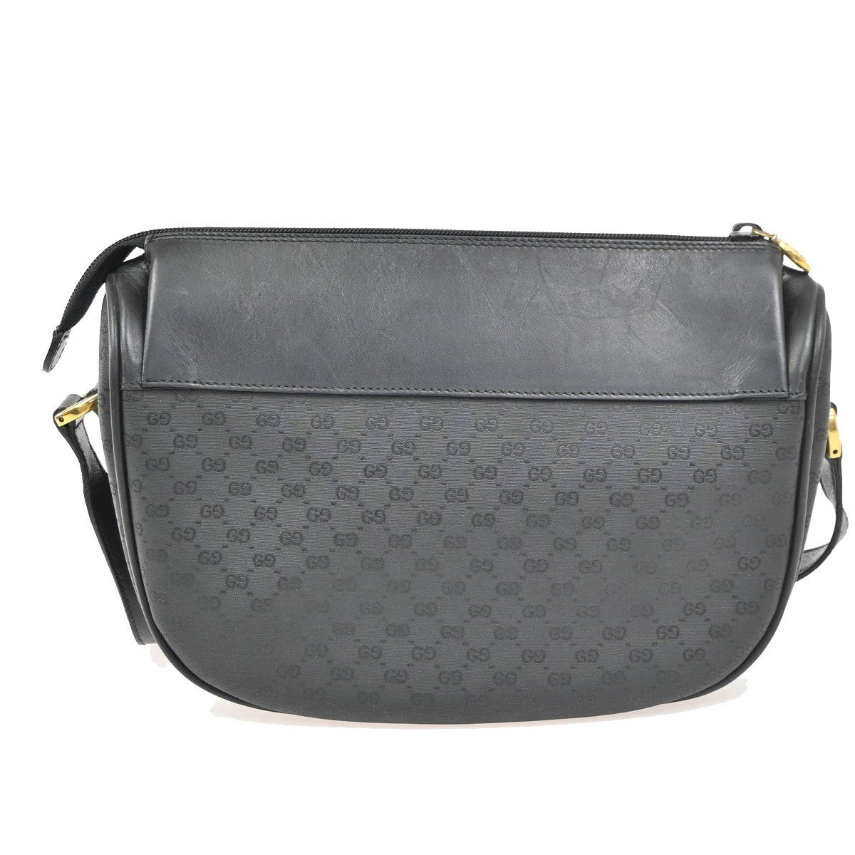 Gucci Guccissima GG Sherry Web Crossbody Shoulder Bag PVC Black Italy 09PA140