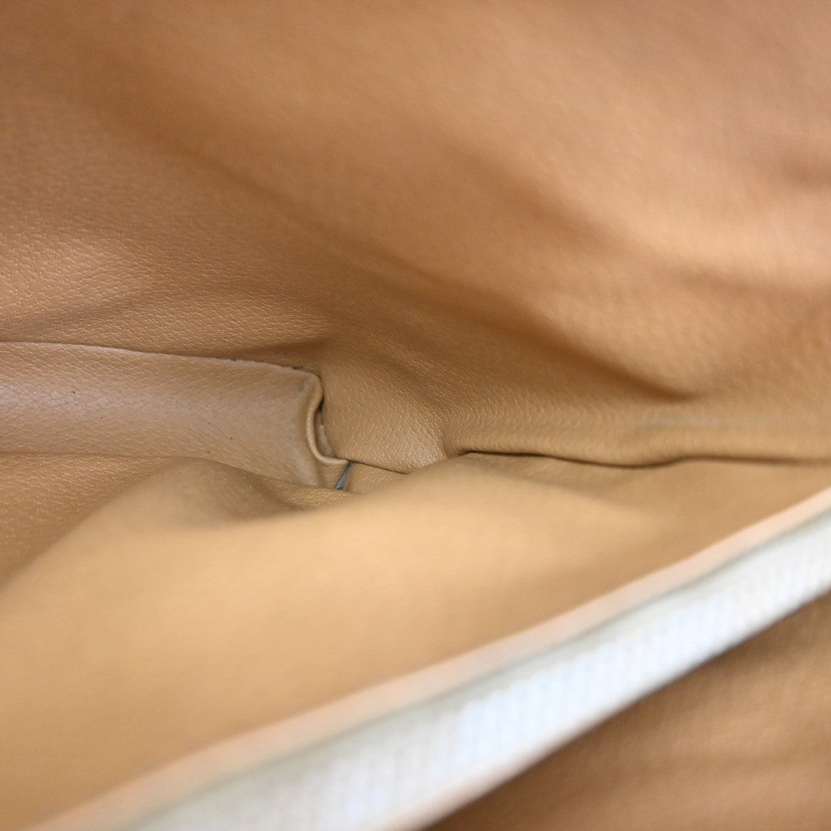 CELINE Logo Macadam Pattern Shoulder Bag PVC Leather BN Beige GHW Italy 63ZA280