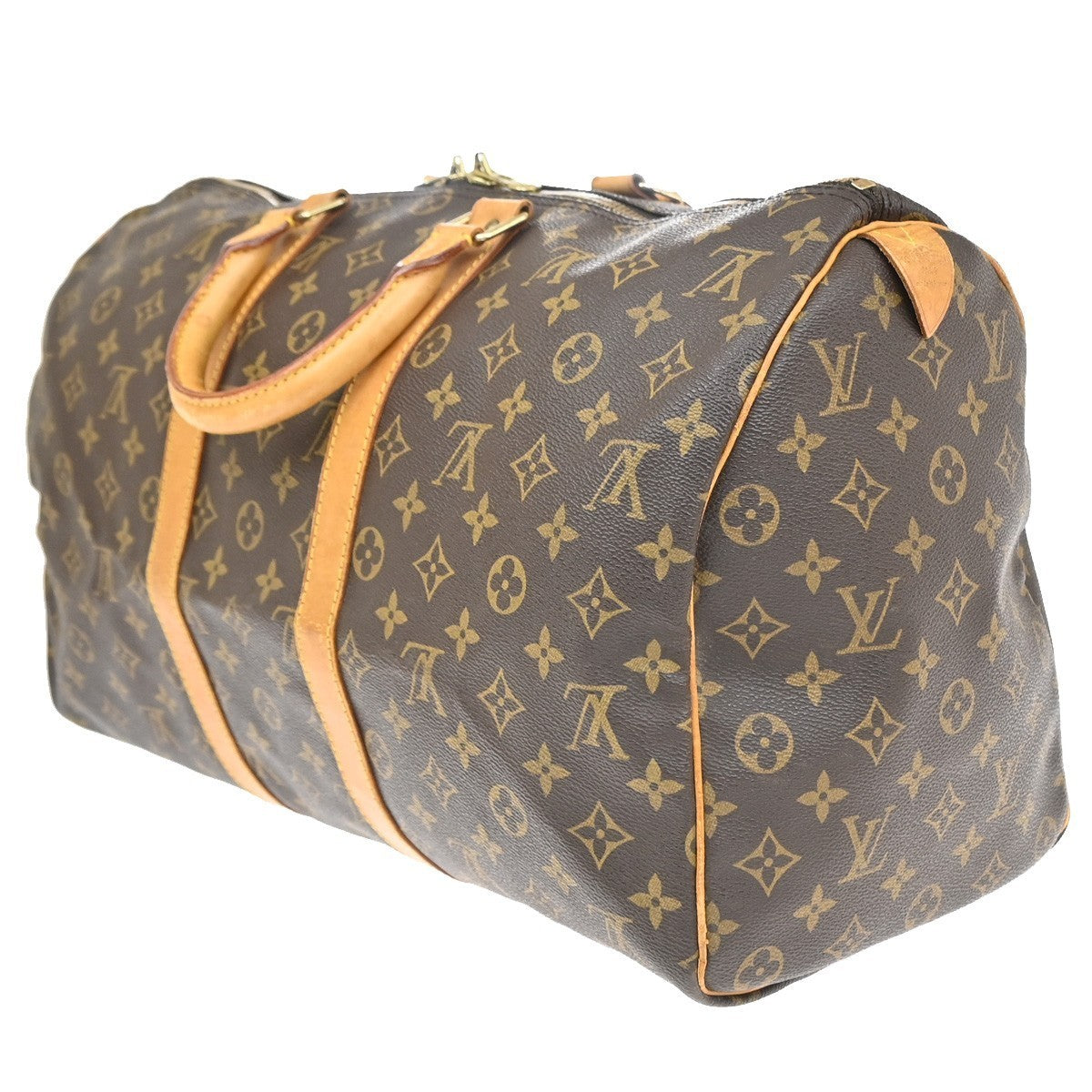 LOUIS VUITTON Keepall 45 Travel Hand Bag Monogram Leather Brown M41428 96YJ208